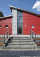 CapeCod Fassade rot Bevelprofil